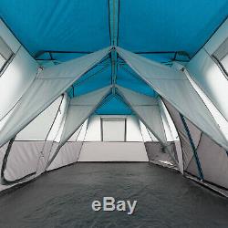 Large 12-Person Instant Cabin Tent, Big Sun Canopy Windows Porch Outdoor Camping
