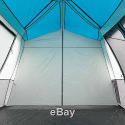 Large 12-Person Instant Cabin Tent, Big Sun Canopy Windows Porch Outdoor Camping