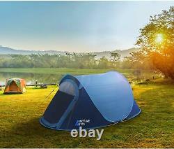 Large 2 Person Pop Up Tent Water Resistant Ventilated Durable Breathable Fabric