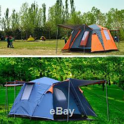 Large 3-4 Person Pop up Tunnel Tent Waterproof Camping Fishing Beach Shelter