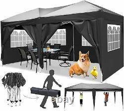 Large 3x6M 10x20ft Pop-up Gazebo, Waterproof Marquee Heavy Canopy Tent Camping