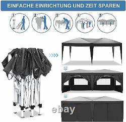 Large 3x6M 10x20ft Pop-up Gazebo, Waterproof Marquee Heavy Canopy Tent Camping