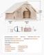 Large 4-6 Person Easy Set Up Inflatable Tent For Camping/glamping With Pump