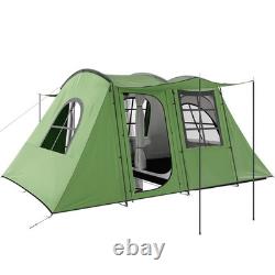 Large 4 Man Tunnel Family Camping Tent with Porch & Inner Bedroom 3000mm