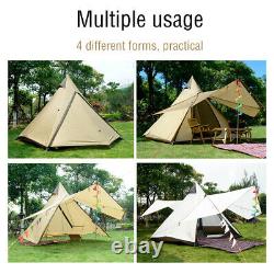 Large 4-persons Camping Tent Waterproof Family Indian Style Pyramid Tipi