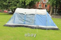 Large 6-Berth Tunnel Tent by Outwell Utah 6 with Porch and Sun Canopy, Excellent