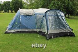 Large 6-Berth Tunnel Tent by Outwell Utah 6 with Porch and Sun Canopy, Excellent