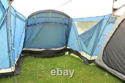 Large 6-Berth Tunnel Tent by Outwell Utah 6 with Porch and Sun Canopy, Excellent