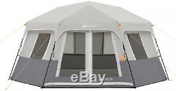 Large 8-Person Instant Hexagon Cabin Tent Family Outing Camping Easy Set up NEW