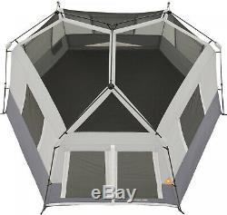 Large 8-Person Instant Hexagon Cabin Tent Family Outing Camping Easy Set up NEW