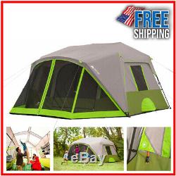 Large 9 Person Waterproof Instant 2 Room Tent Family Camping Outdoor Ozark Trail