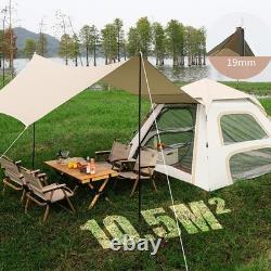 Large Auto Pop Up Camping Tent Rainproof Sun Shelter With Canopy For Hiking