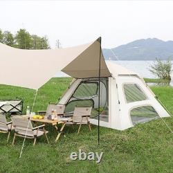 Large Auto Pop Up Camping Tent Rainproof Sun Shelter With Canopy For Hiking