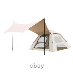 Large Auto Pop Up Camping Tent Rainproof Sun Shelter With Canopy For Hiking