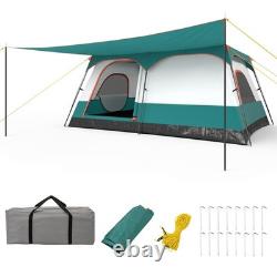 Large Camping Double Layer Tents 10-Person Camping Tent-Green
