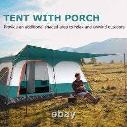 Large Camping Double Layer Tents 10-Person Camping Tent-Green