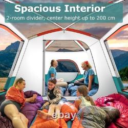 Large Camping Double Layer Tents 10-Person Camping Tent-Green