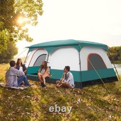 Large Camping Double Layer Tents 10-Person Camping Tent-Green