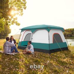 Large Camping Double Layer Tents 8-Person Camping Tent-Green