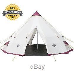 Large Camping Picnic Party Festival Tent Teepee for 12 Persons, Weatherproof