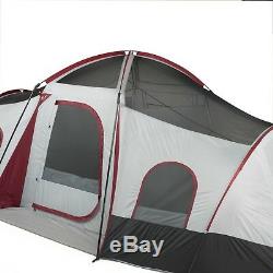 Large Camping Tent 10 Person Ozark Cabin Family Backpacking Camp Instant Tents