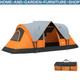 Large Camping Tent 5 6 Man Steel Frame With Bag Metal Pegs Outdoor Hiking Orange
