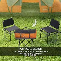 Large Camping Tent 5 6 Man Steel Frame with Bag Metal Pegs Outdoor Hiking Orange
