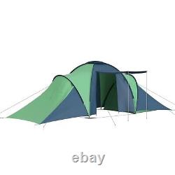 Large Camping Tent 6 Persons Outdoor Summer Fishing Tent Blue and Green