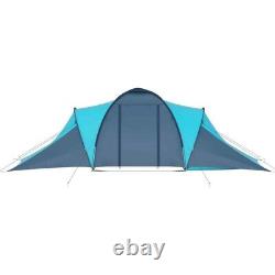 Large Camping Tent 6 Persons Outdoor Summer Fishing Tent Blue and Light Blue