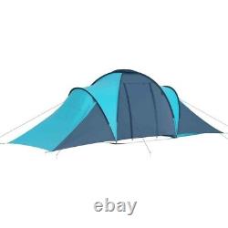 Large Camping Tent 6 Persons Outdoor Summer Fishing Tent Blue and Light Blue