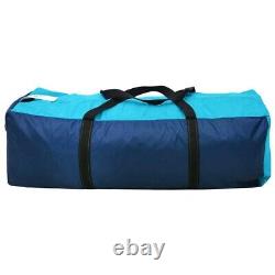 Large Camping Tent 6 Persons Outdoor Summer Fishing Tent Blue and Light Blue