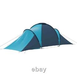 Large Camping Tent 6 Persons Outdoor Summer Fishing Tent Blue and Light Blue