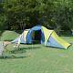 Large Camping Tent 6 Persons Outdoor Summer Fishing Tent Blue And Yellow