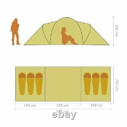 Large Camping Tent 6 Persons Outdoor Summer Fishing Tent Blue and Yellow