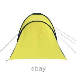 Large Camping Tent 6 Persons Outdoor Summer Fishing Tent Blue and Yellow