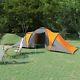 Large Camping Tent 6 Persons Outdoor Summer Fishing Tent Grey & Orange