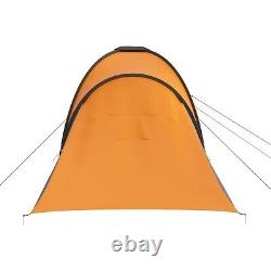 Large Camping Tent 6 Persons Outdoor Summer Fishing Tent Grey & Orange