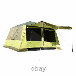 Large Camping Tent 8 Person Room Shelter Hiking Gear with Travel Carry Bag Yellow