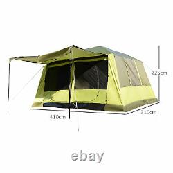 Large Camping Tent 8 Person Room Shelter Hiking Gear with Travel Carry Bag Yellow