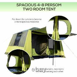 Large Camping Tent 8 Person Room Shelter Hiking Gear with Travel Carry Bag Yellow