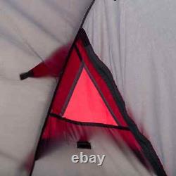 Large Camping Tent Double Room 4 Person Portable Shelter Fishing Carry Bag Grey