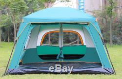 Large Camping Tent For Family Outdoor Four Seasons Double Layer Shelter 8 Person