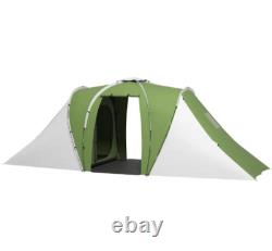 Large Camping Tent Tunnel 2 Bedroom and Living Area Portable Waterproof 4-6 Man