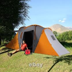 Large Camping Tent Tunnel Tent with 2 Bedroom and Living Area, 2000mm Waterproof