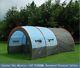 Large Camping Tent Waterproof Canvas Fiberglass 5-8 People Family Tunnel