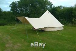 Large Canvas Bell Tent Awning 400 x 240 -2 pole By Bell Tent Boutique -NOT TENT