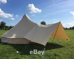 Large Canvas Bell Tent Awning 400 x 240 -2 pole By Bell Tent Boutique -NOT TENT