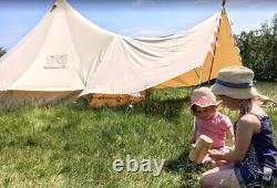 Large Canvas Bell Tent Awning 400 x 260 2 pole