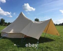 Large Canvas Bell Tent Awning 400 x 260 2 pole