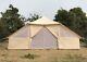 Large Canvas Bell Tent With Zipper Floor Waterproof Family Camping Hotel Tent